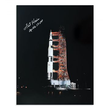 Fred Haise Signed 16x20 Apollo 13 Launchpad Photo