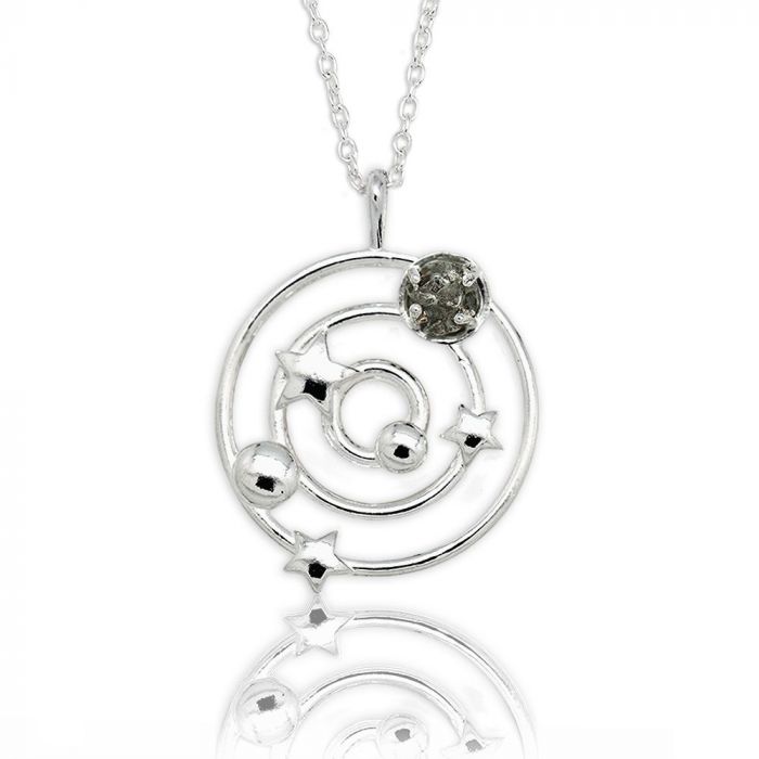 Solar System Meteorite Pendant in Sterling Silver main product photo