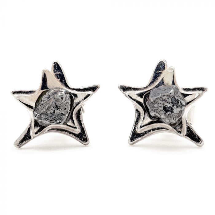 Sterling Silver Star Meteorite Earrings main product photo