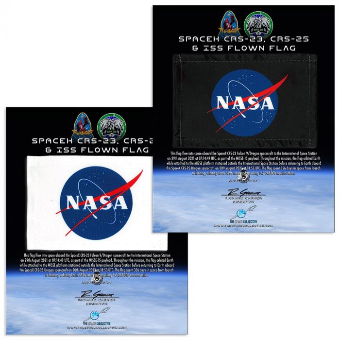 SpaceX & ISS Flown NASA Flag main product photo