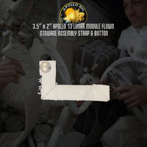 Apollo 13 Lunar Module Flown 3.5x2 Stowage Button Strap