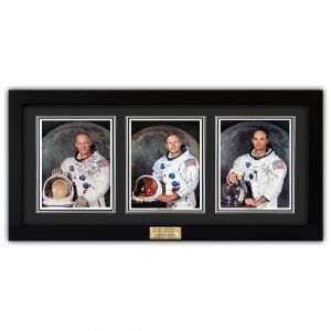 Apollo 11 Crew Signed Official WSS Lithos