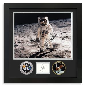 Apollo 11 Crew Signed Moonwalk Frame
