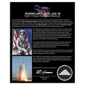 Mercury Faith 7 Flown Parachute - White