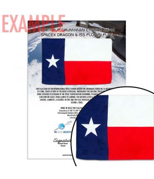 Grumman & SpaceX & ISS Flown State Flags / MISSE-14