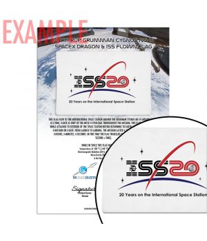Grumman & SpaceX & ISS Flown ISS 20 Flag / MISSE-14