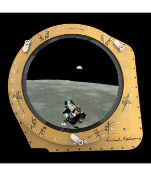 Replica Apollo 11 CM Window Signed by Mike Collins