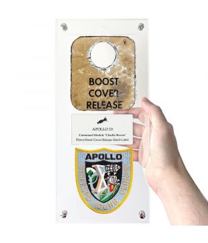 Apollo 10 CM Charlie Brown Flown Hatch Label