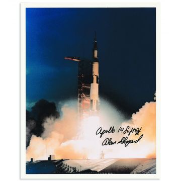 Alan Shepard Signed Apollo 14 Launch Photo