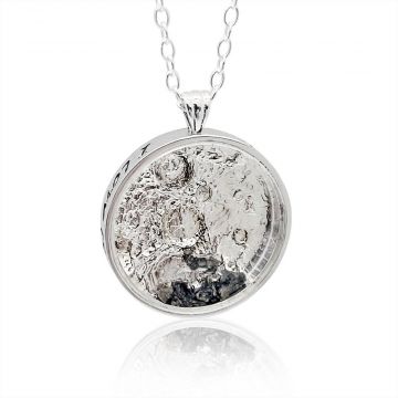 I Love You to the Moon and Back Meteorite Pendant