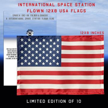 SpaceX & ISS Flown 12x8 United States Flag