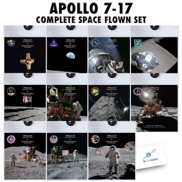 Complete Apollo 7-17 Flown Artifact Set