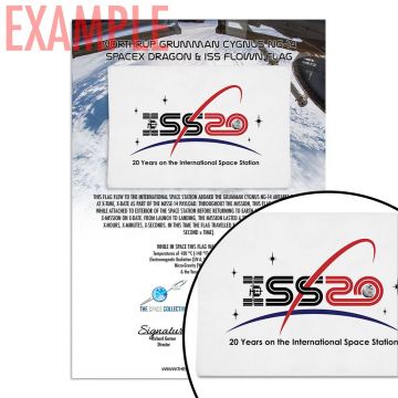 Grumman & SpaceX & ISS Flown ISS 20 Flag / MISSE-14
