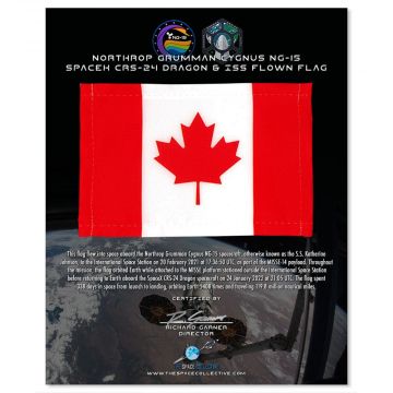 Grumman & SpaceX & ISS Flown Canada Flag / MISSE-14