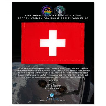 SpaceX & ISS Flown Switzerland Flag