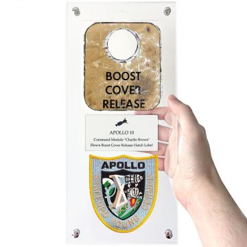 Apollo 10 Command Module Charlie Brown Flown Hatch Label