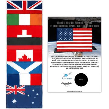 SpaceX & ISS Flown 6x4 Country Flags