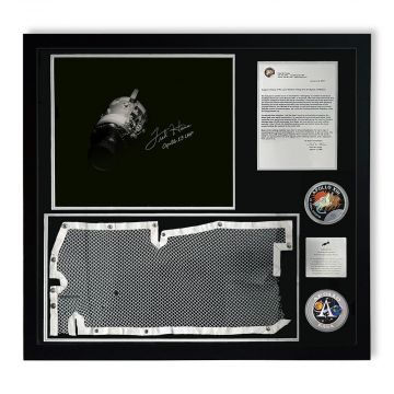 Apollo 13 LM Flown 26x12 Netting & Haise Signed Photo