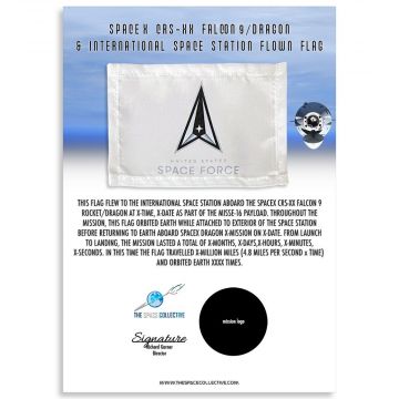 SpaceX & ISS Flown 6x4 Space Force Flag / MISSE-16
