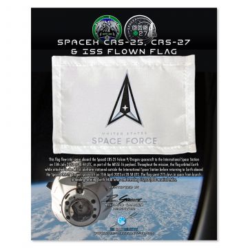 SpaceX & ISS Flown Space Force Flag