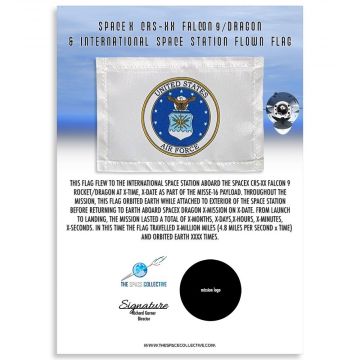 SpaceX & ISS Flown 6x4 Air Force Flag / MISSE-16