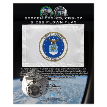 SpaceX & ISS Flown Air Force Flag