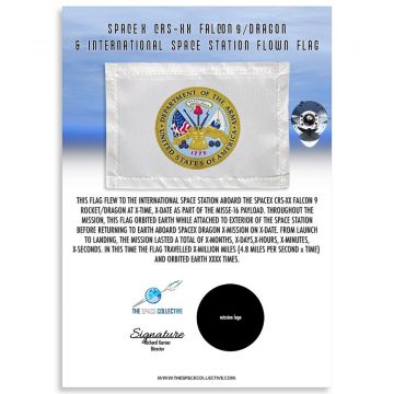 SpaceX & ISS Flown 6x4 Army Flag / MISSE-16
