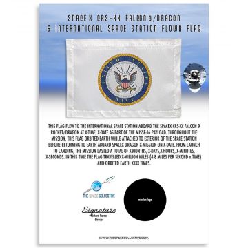 SpaceX & ISS Flown 6x4 Navy Flag / MISSE-16