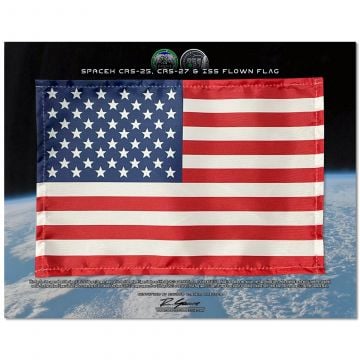 SpaceX & ISS Flown Oversized USA Flag