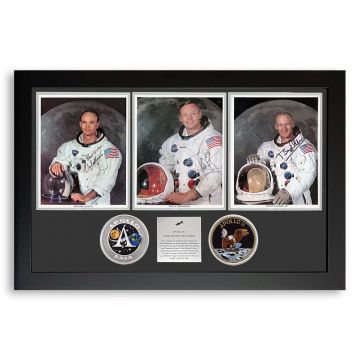 Apollo 11 Crew Signed WSS Lithos