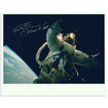 Rusty Schweickart Signed EVA Kodak Photo