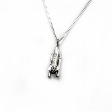 Sterling Silver Space Shuttle Pendant