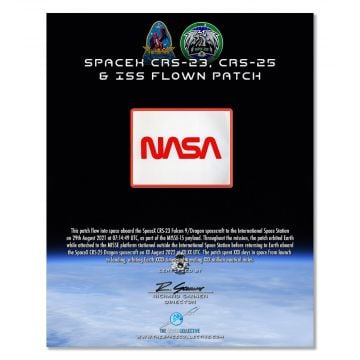 SpaceX Flown-In-Space Red NASA Worm Patch / MISSE-15