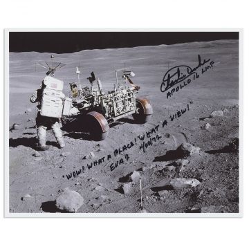 Charlie Duke Signed EVA 2 Photo