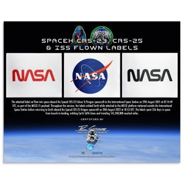 SpaceX & ISS Flown NASA Label Set / MISSE-15