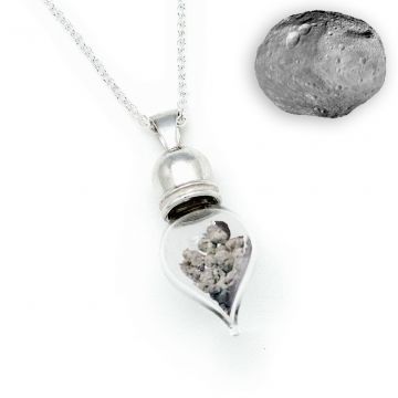 Asteroid Vesta Dust Pendant in Sterling Silver