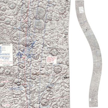 Apollo 17 Lunar Orbit Flown Photography Chart Maps