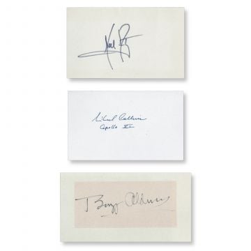 Apollo 11 Crew Signed Index Cards