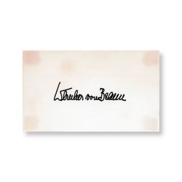Werner Von Braun Signed Index Card