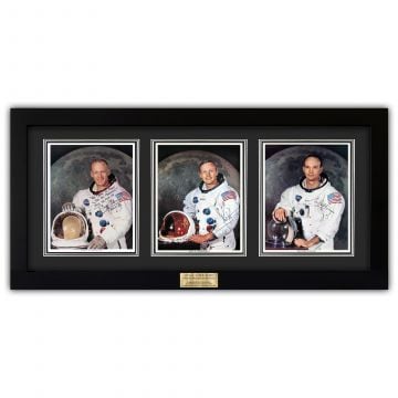 Apollo 11 Crew Signed Official WSS Lithos