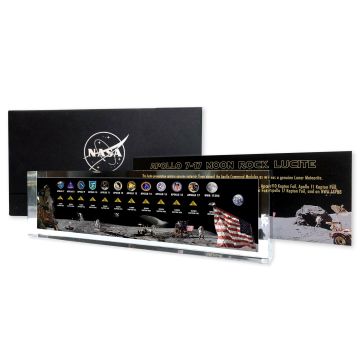 Apollo 7 to 17 Flown Material & Lunar Meteorite Lucite