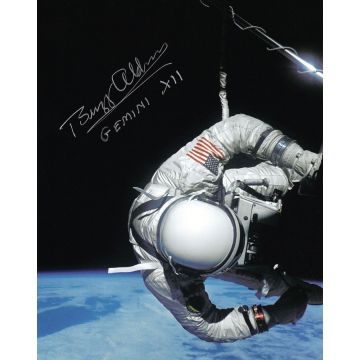 Gemini 12 Signed Spacewalk Photo