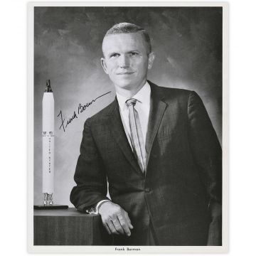 Frank Borman Signed B&W Portrait