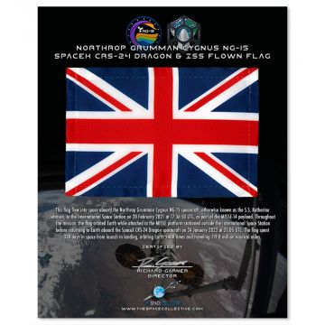 Grumman & SpaceX & ISS Flown United Kingdom Flag