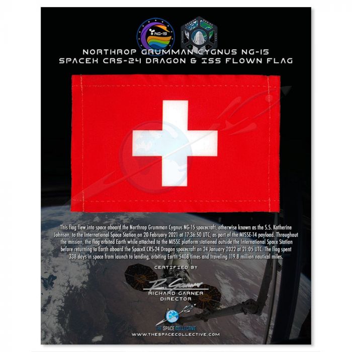 SpaceX & ISS Flown Switzerland Flag main product photo