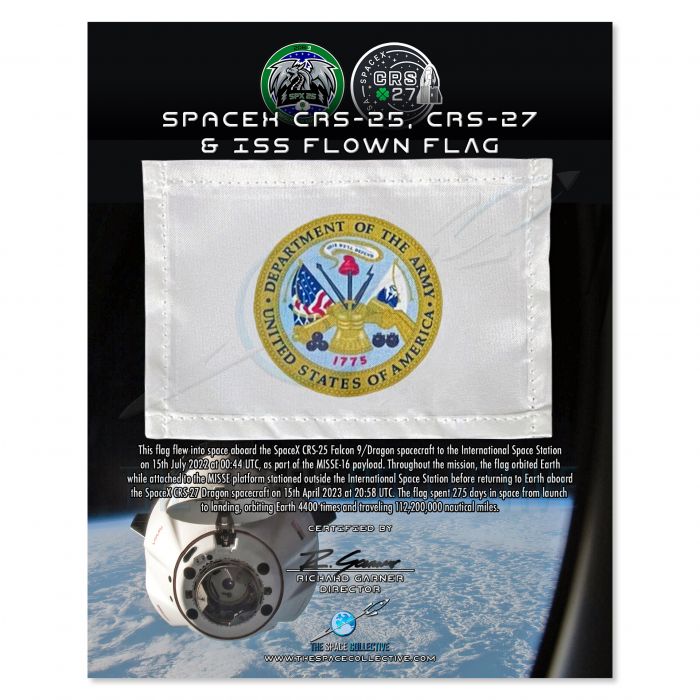 SpaceX & ISS Flown Army Flag main product photo