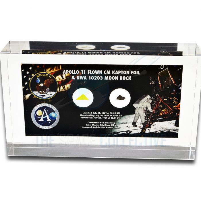 Apollo 11 Flown Kapton Foil & Moon Rock Lucite main product photo