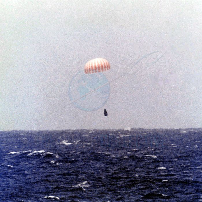 Mercury Faith 7 Flown Parachute - White