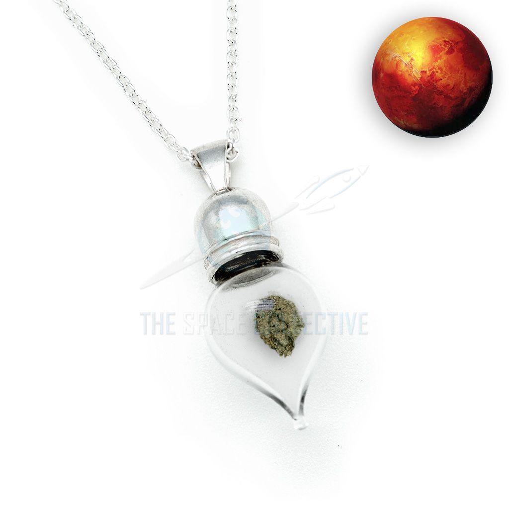 Mars Dust Pendant in Sterling Silver | Meteorite Jewelry
