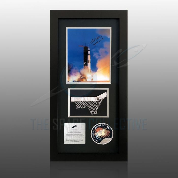 Apollo 13 LM Flown 6.5 inch Netting & Signed Photo main product photo